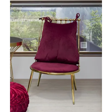 Fotel GLAM BACKY 55 60 83 cm (wysokość siedziska 35 cm)